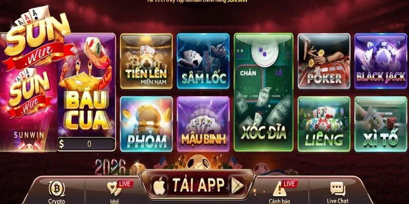 Game bài Sunwin mang đến một giao diện sang trọng 